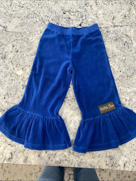 Matilda Jane Other - Matilda Jane Bright Royal Blue Velvet Ruffle Pants